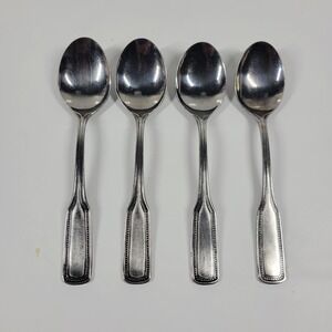 Stainless By Salem 1776 Beaded Tablespoons Lot Of 4
